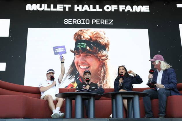 March 5, 2026: VALTTERI BOTTAS and SERGIO PEREZ of Team Cadillac on stage at the Fan Forum Event at the 2026 Australian Formula 1 Grand Prix on March 05, 2026 in Melbourne, Australia - ZUMAa155 20260305_aaa_a155_038 Copyright: xChristopherxKhouryx