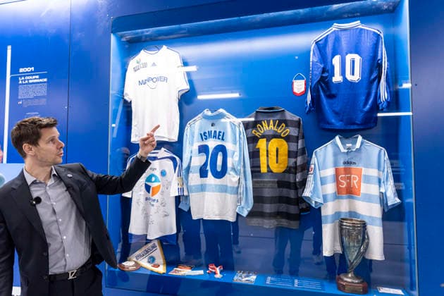FOOTBALL : visite des coulisses et du parcours musÃ al du Stade de la Meinau Strasbourg - 05 03 26 Racing Strasbourg lancement de son Stadium Tour une visite des coulisses et du parcours musÃ al du Stade de la Meinau Marc Keller (prÃ sident du Racing)  Copyright: xelyxandroxcegarrax