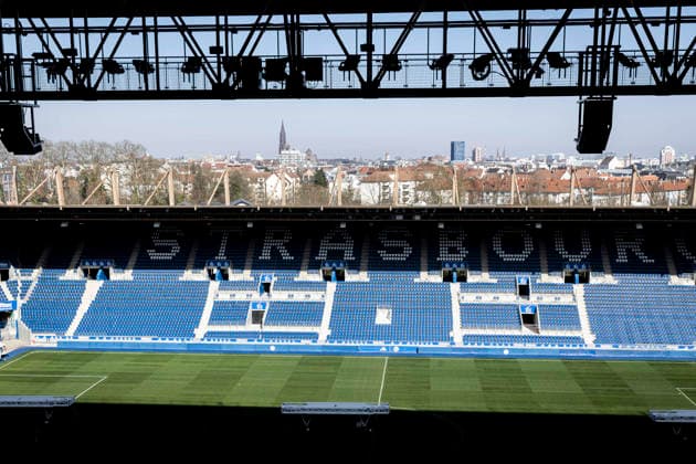 FOOTBALL : visite des coulisses et du parcours musÃ al du Stade de la Meinau Strasbourg - 05 03 26 Racing Strasbourg lancement de son Stadium Tour une visite des coulisses et du parcours musÃ al du Stade de la Meinau Marc Keller (prÃ sident du Racing)  Copyright: xelyxandroxcegarrax