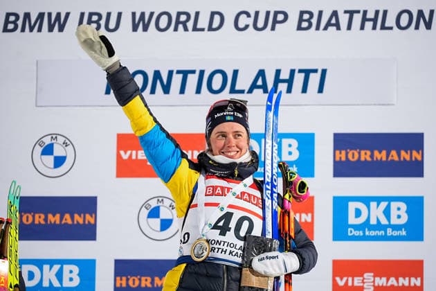 260305 Elvira Öberg of Sweden celebrates on the podium after the women s 15 km individual during the IBU World Cup on March 5, 2026 in Kontiolahti. Photo: Kalle Parkkinen BILDBYRAN COP 211 KP0097 skidskytte biathlon skiskyting ibu world cup kontiolahti womens 15 km individual bbeng dam jubel sverige *** 260305 Elvira Öberg of Sweden celebrates on the podium after the women s 15 km individual during the IBU World Cup on March 5, 2026 in Kontiolahti Photo Kalle Parkkinen BILDBYRAN COP 211 KP0097 biathlon biathlon biathlon ibu world cup kontiolahti womens 15 km individual bbeng dam jubel sverige  Copyright: KALLExPARKKINEN BB260305BB643
