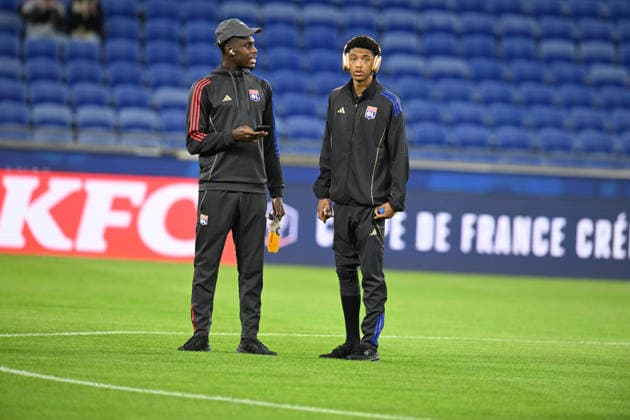 Football : Olympique lyonnais vs Lens - French Cup - 05 03 2026 Players of Lyon before the French Cup Quarts final match between Olympique Lyonnais and Lens at Groupama Stadium Decines Charpieu Lyon on March 05 2026 , France LYONFrance  Copyright: xMouradxAllilix