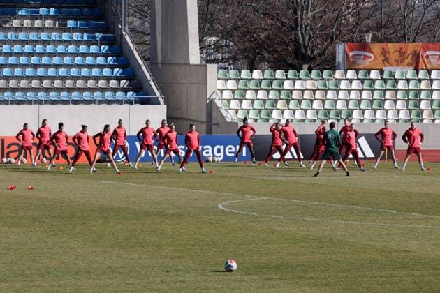 05.03.2026, xgrfx, Fussball Training , Deutsche Frauennationalmannschaft v.l. Die deutsche Nationalmannschaft beim Training in Dresden. (Deutsche Frauennationalmannschaft) (DFL DFB REGULATIONS PROHIBIT ANY USE OF PHOTOGRAPHS as IMAGE SEQUENCES and or QUASI-VIDEO) Dresden