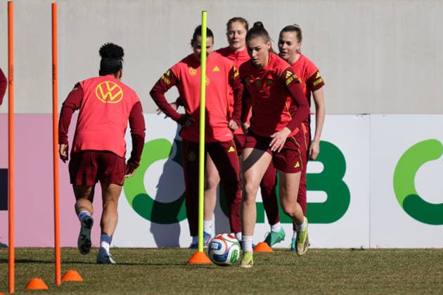 05.03.2026, xgrfx, Fussball Training , Deutsche Frauennationalmannschaft v.l. Jule Brand (Deutsche Frauennationalmannschaft) (DFL DFB REGULATIONS PROHIBIT ANY USE OF PHOTOGRAPHS as IMAGE SEQUENCES and or QUASI-VIDEO) Dresden