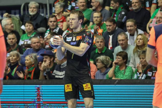 05.03.2026, xgox, Handball - EHF Champions League SC Magdeburg - FC Barcelona, Barca v.l. Felix Claar (Magdeburg, 7) Magdeburg