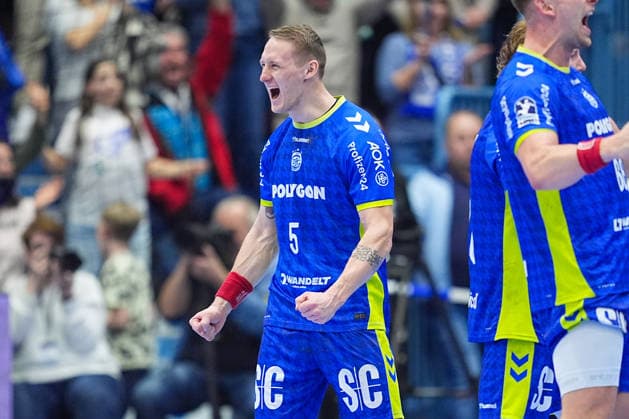 05.03.2026, xydrx, Handball, 1.HBL, VfL Gummersbach - TBV Lemgo Lippe, Schwalbe-Arena: Tilen Kodrin (VfL Gummersbach 5) bejubelt den Sieg Photo: xYannisxDreimannxPressefotoKochx Nordrhein-Westfahlen Deutschland