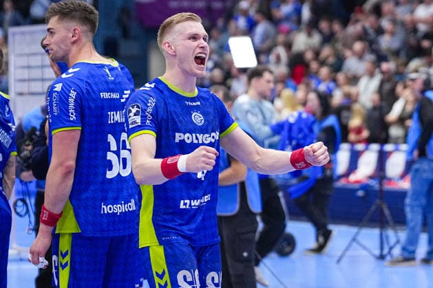 05.03.2026, xydrx, Handball, 1.HBL, VfL Gummersbach - TBV Lemgo Lippe, Schwalbe-Arena: Ellidi Vidarsson (VfL Gummersbach 4) bejubelt den Sieg Photo: xYannisxDreimannxPressefotoKochx Nordrhein-Westfahlen Deutschland
