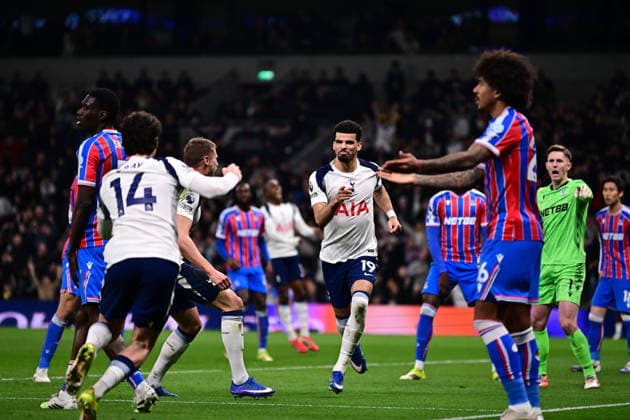Tottenham Hotspur v Crystal Palace, Premier League Tottenham Hotspur forward Dominic Solanke (19) celebrates his teams first goal during the Premier League match between Tottenham Hotspur and Crystal Palace at Tottenham Hotspur Stadium, London, UK on 5 March 2026. London Tottenham Hotspur Stadium London UK Editorial use only DataCo restrictions apply See www.football-dataco.com , Copyright: xPaulxBockingx PSI-23839-0063