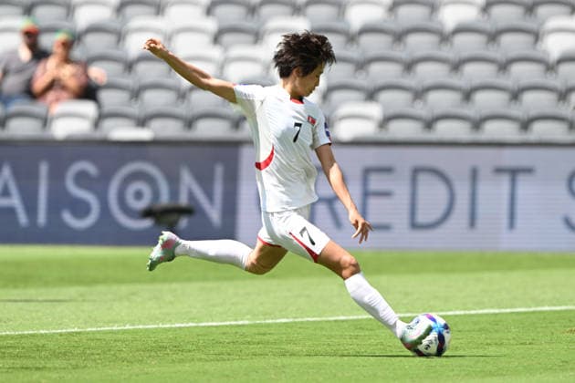 SOCCER ASIAN CUP BANGLADESH NORTH KOREA, Myong Yu Jong of North Korea during the AFC Women™s Asian Cup Group B match between Bangladesh and North Korea at CommBank Stadium in Sydney, Friday, March 6, 2026. ( NO ARCHIVING, EDITORIAL USE ONLY SYDNEY NEW SOUTH WALES AUSTRALIA  Copyright: xDEANxLEWINSx 20260306189940457095