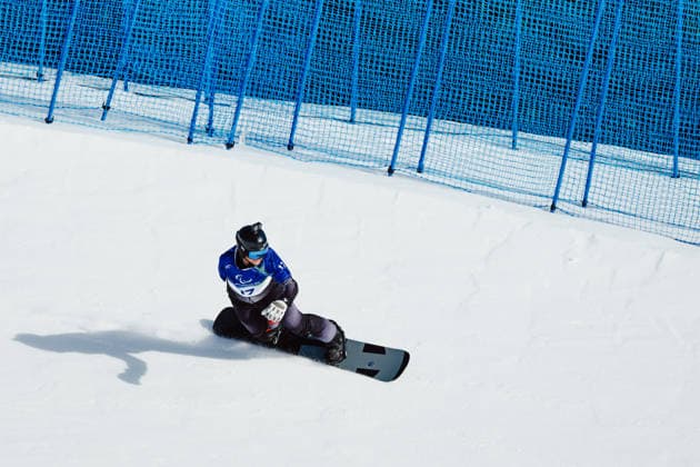 PARALYMPICS - Winter Paralympics Milano Cortina 2026 CORTINA D AMPEZZO,ITALY,06.MAR.26 - PARALYMPICS - Paralympic Winter games, Winterspiele,Spiele, Summer games Milano Cortina 2026, preview, Para Snowboard, training. Image shows Oliver Dreier (AUT).  GEPAxpictures xMaticxKlansek