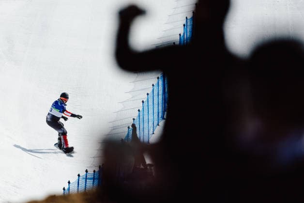 PARALYMPICS - Winter Paralympics Milano Cortina 2026 CORTINA D AMPEZZO,ITALY,06.MAR.26 - PARALYMPICS - Paralympic Winter games, Winterspiele,Spiele, Summer games Milano Cortina 2026, preview, Para Snowboard, training. Image shows Rene Eckhart (AUT).  GEPAxpictures xMaticxKlansek