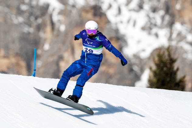 PARALYMPICS - Winter Paralympics Milano Cortina 2026 CORTINA D AMPEZZO,ITALY,06.MAR.26 - PARALYMPICS - Paralympic Winter games, Winterspiele,Spiele, Summer games Milano Cortina 2026, preview, Para Snowboard, training. Image shows Takahito Ichikawa (JPN).  GEPAxpictures xMaticxKlansek