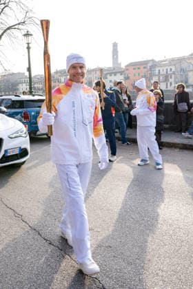 Paralympic Torch Relay - Millano Cortina 2026 Winter Paralympics: Day 0 Opening Ceremony - Milano Cortina 2026 Winter Paralympics: Day 0 Verona VERONA, ITALY - MARCH 6: Paralympic Torch Relay REHM, Markus (Germany) is carrying the Paralympic flame Impressions of the Paralympic Torch Relay on day zero of the Milano Cortina 2026 Winter Paralympics at Verona on March 6, 2026 in Verona, Italy (Photo by RALF KUCKUCK) Copyright 2026 Ralf Kuckuck