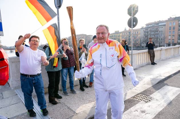 Paralympic Torch Relay - Millano Cortina 2026 Winter Paralympics: Day 0 Opening Ceremony - Milano Cortina 2026 Winter Paralympics: Day 0 Verona VERONA, ITALY - MARCH 6: Paralympic Torch Relay BEUCHER, Friedhelm-Julius (NPC Germany) is carrying the Paralympic flame Impressions of the Paralympic Torch Relay on day zero of the Milano Cortina 2026 Winter Paralympics at Verona on March 6, 2026 in Verona, Italy (Photo by RALF KUCKUCK) Copyright 2026 Ralf Kuckuck