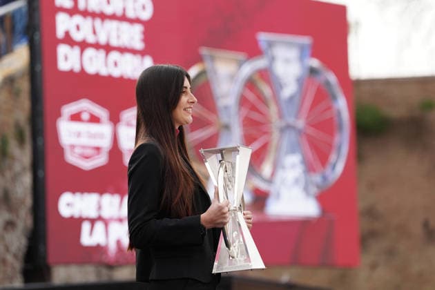 The cupduring the team presentation of the Strade Bianche e Strade Bianche Women cycling race in Siena - Tuscany - Italy - Friday, March 6 2026. - cycling  Copyright: xPaolone xLaPressex