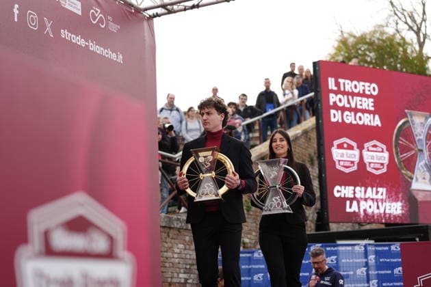 The Cup during the team presentation of the Strade Bianche e Strade Bianche Women cycling race in Siena - Tuscany - Italy - Friday, March 6 2026. - cycling  Copyright: xPaolone xLaPressex