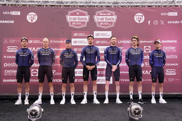 PINARELLO-Q36.5 PRO CYCLING TEAM during the team presentation of the Strade Bianche e Strade Bianche Women cycling race in Siena, Tuscany - Italy - Friday, March 6, 2026. - cycling  Copyright: xFabioxFerrari LaPressex