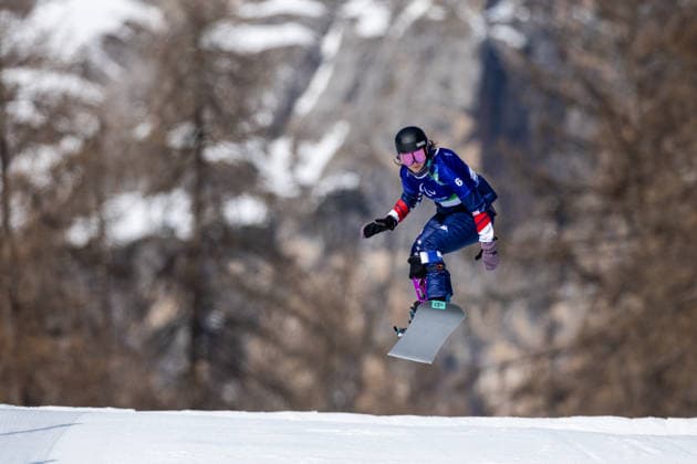 Snowboard Training - Milano Cortina 2026 Winter Olympics: Day - 2 Men and women train for Para Snowboard Cross at Cortina Para Snowboard Park in Cortina D Ampezzo, Italy, on March 6, 2026. HUCKABY Brenna (USA) participates. Cortina d Ampezzo Italy  Copyright: xMauroxUjettox originalFilename:ujetto-menandwo260306_npLTI.jpg