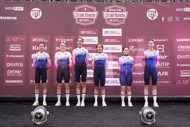 MA PETITE ENTERPRISE during the team presentation of the Strade Bianche e Strade Bianche Women cycling race in Siena, Tuscany - Italy - Friday, March 6, 2026. - cycling  Copyright: xFabioxFerrari LaPressex