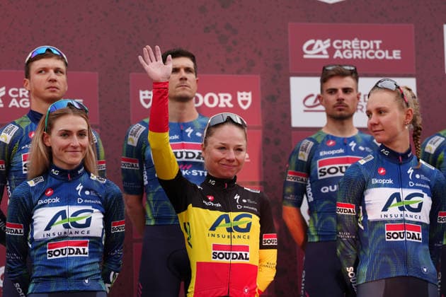 during the team presentation of the Strade Bianche e Strade Bianche Women cycling race in Siena - Tuscany - Italy - Friday, March 6 2026. - cycling  Copyright: xPaolone xLaPressex