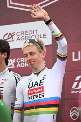 06-03-2026 Presentazione Squadre Strade Bianche 2026; 2026, Uae Emirates - Xrg; Pogacar, Tadej; Siena; 
