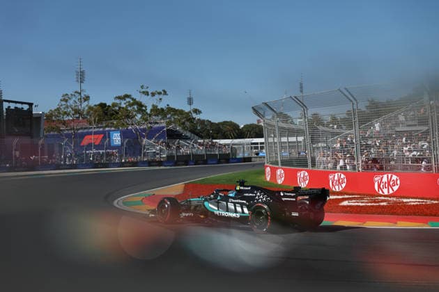 MELBOURNE, AUSTRALIA - MARCH 6: George Russell of Great Britain driving the (63) Mercedes AMG PETRONAS F1 Team F1 W17 during practice ahead of the F1 Grand Prix of Australia at Albert Park Circuit on March 6, 2026 in Melbourne, Australia.(Photo by Qian Jun Paddocker-SPP) Copyright: xQianxJunx xPaddocker-SPPx Sportspressphoto_SPR103368