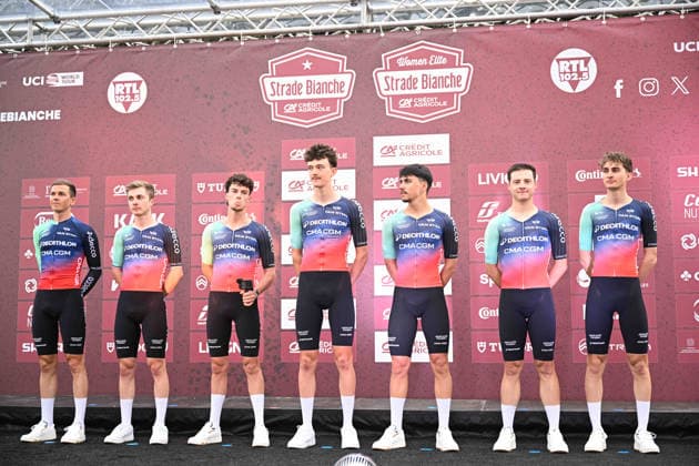 06-03-2026 Presentazione Squadre Strade Bianche 2026; 2026, Decathlon - Cma Cgm; Siena; 