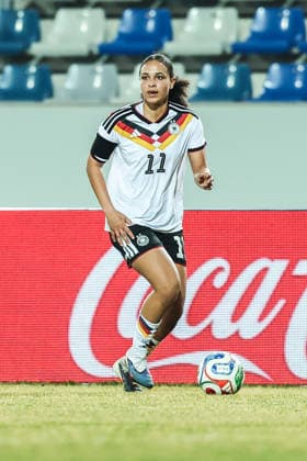 Fussball, U23 Frauen-Nationalmannschaft Saison 2025 2026 Länderspiel Deutschland U23 - Belgien U23 06.03.2026, Lohrheidestadion Lisa Baum (Deutschland, 11) Bochum-Wattenscheid Lohrheidestadion Nordrhein-Westfalen Deutschland *** Sport, Football, U23 Womens National Team Season 2025 2026 International Match Germany U23 Belgium U23 06 03 2026, Lohrheidestadion Lisa Baum Germany, 11 Bochum Wattenscheid Lohrheidestadion Nordrhein Westfalen Germany