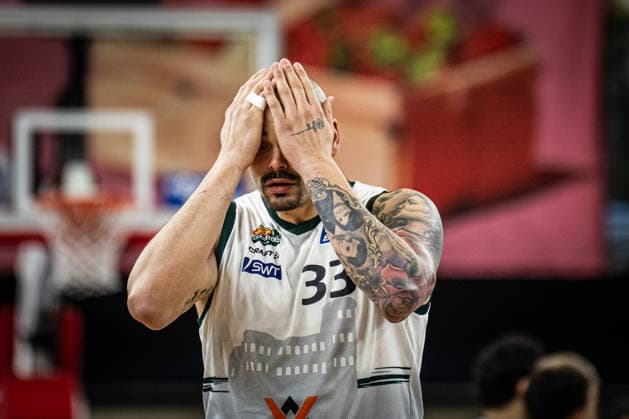 Rostock, Deutschland 06. März 2026: 1.BBL 2025 2026 Rostock Seawolves gegen VET-CONCEPT Gladiators Trier Im Bild: Maik Zirbes (VET-CONCEPT Gladiators Trier) unzufrieden auf dem Spielfeld. Copyright: xFotostandx xVoelkerx