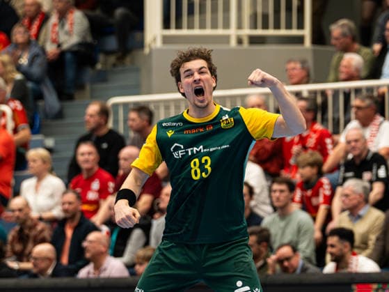 Pierre Busch (VfL Eintracht Hagen, 83) jubelt TuSEM Essen vs. VfL Eintracht Hagen, Handball, 2. Bundesliga, 23. Spieltag, Saison 2025 2026, 06.03.2026 TuSEM Essen vs. VfL Eintracht Hagen, Handball, 2. Bundesliga, 23. Spieltag, Saison 2025 2026, 06.03.2026 Essen Copyright: xEibner-Pressefoto DamianxKruczynx EP_DKI