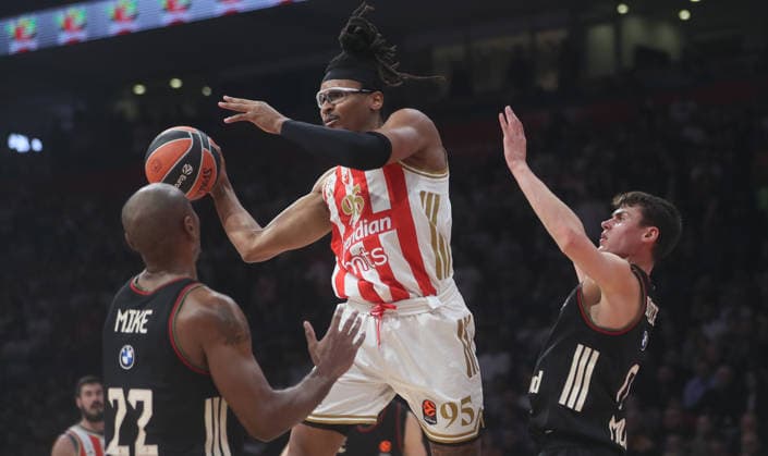 CRVENA ZVEZDA vs BAYERN CHIMA MONEKE, basketball player of Crvena zvezda, during Euroleague match against Bayern Munchen, at Belgrade Arena. Belgrade, 06.03.2026. photo: MN Press photo BASKETBALL, EUROLEAGUE, CRVENA ZVEZDA, BAYERN Belgrade Belgrade Arena Serbia Copyright: xMNxPressx