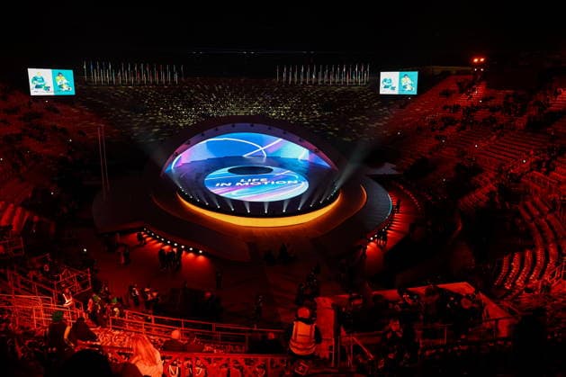 ITALY, VERONA - MARCH 6, 2026: Before the opening ceremony of 2026 Paralympic Winter games, Winterspiele,Spiele, Summer games at the Verona Arena. Mikhail Tereshchenko TASS  89663710