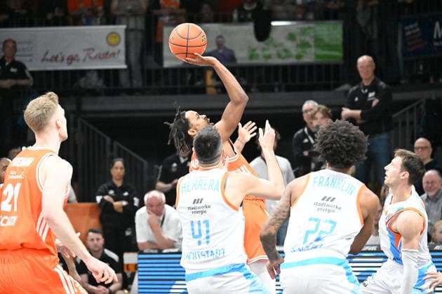 GER, EasyCredit BBL RASTA Vechta - Science City Jena 06.03.2026, RASTA Dome, Vechta, GER, EasyCredit BBL RASTA Vechta - Science City Jena im Bild MALIK PARSONS (Rasta Vechta 3)
