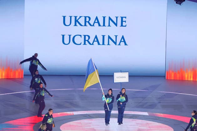 Ukraine (UKR), MARCH 6, 2026 : Milano Cortina 2026 Paralympic Winter games, Winterspiele,Spiele, Summer games Opening Ceremony at Verona Olympic Arena in Verona, Italy. Noxthirdxpartyxsales  aflo_322434633