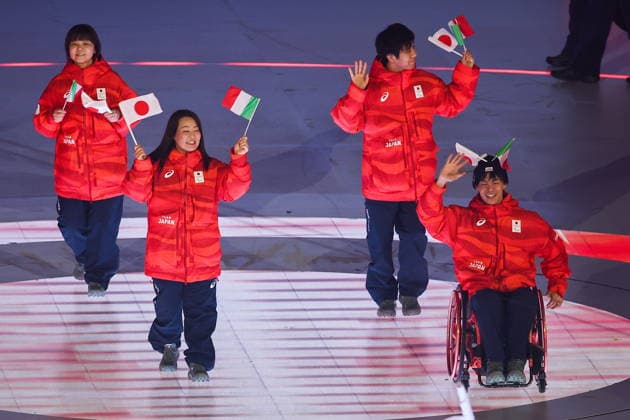 ITALY, VERONA - MARCH 6, 2026: Japan s national team, Nationalteam during the opening ceremony of 2026 Paralympic Winter games, Winterspiele,Spiele, Summer games at the Verona Arena. Mikhail Tereshchenko TASS  89668070
