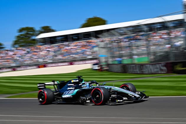 Formula One GP Melbourne Australia. Friday, March 06, 2026 George Russell 63, Mercedes-AMG Petronas F1 Team; Formula One GP Melbourne Australia. Friday, March 06, 2026 Copyright: xBEAUTIFULxSPORTS Erlhofx