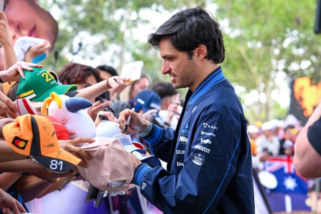Formula One GP Melbourne Australia. Friday, March 06, 2026 Carlos Sainz 55, Atlassian Williams F1 Team; Formula One GP Melbourne Australia. Friday, March 06, 2026 Copyright: xBEAUTIFULxSPORTS Erlhofx