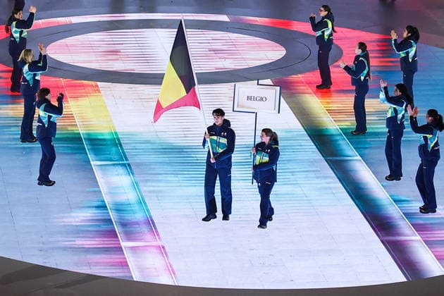 ITALY, VERONA - MARCH 6, 2026: Belgium s national team, Nationalteam during the opening ceremony of 2026 Paralympic Winter games, Winterspiele,Spiele, Summer games at the Verona Arena 2026 Paralympic Winter Games: Opening Ceremony  - ZUMAt113 20260306_zaa_t113_450 Copyright: xMikhailxTereshchenkox