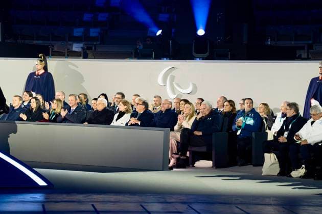 March 7, 2026, Verona: La presidente del Consiglio Giorgia Meloni alla cerimonia di apertura dei Giochi Paralimpici Invernali Milano Cortina 2026, Verona, 6 marzo 2026 ANSA UFFICIO STAMPA PALAZZO CHIGI FILIPPO ATTILI +++FOTO DIFFUSA DALL UFFICIO STAMPA - USARE SOLO PER ILLUSTRARE OGGI LA NOTIZIA INDICATA NEL TITOLO - NON ARCHIVIARE - NON VENDERE - NON USARE PER FINI NON GIORNALISTICI - NPK+++.---- An handout picture provided by Quirinale press office shows the italian President of the Council Giorgia Meloni at the opening ceremony of the Milan-Cortina 2026 Paralympic Winter games, Winterspiele,Spiele, Summer games Verona, 6 March 2026 ANSA PALAZZO CHIGI PRESS OFFICE FILIPPO ATTILI +++ ANSA PROVIDES ACCESS TO THIS HANDOUT PHOTO TO BE USED SOLELY TO ILLUSTRATE NEWS REPORTING OR COMMENTARY ON THE FACTS OR EVENTS DEPICTED IN THIS IMAGE - NO ARCHIVING - NO LICENSING - NPK Al Via La Cerimonia Delle Paralimpiadi, Applausi Per Mattarella  - ZUMAa110 20260307_zaf_a110_003 Copyright: xPalazzoxChigixPressxOfficex