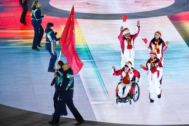 ITALY, VERONA - MARCH 6, 2026: China s national team, Nationalteam during the opening ceremony of 2026 Paralympic Winter games, Winterspiele,Spiele, Summer games at the Verona Arena 2026 Paralympic Winter Games: Opening Ceremony  - ZUMAt113 20260306_zaa_t113_456 Copyright: xMikhailxTereshchenkox