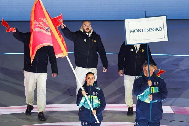 ITALY, VERONA - MARCH 6, 2026: Montenegro s national team, Nationalteam during the opening ceremony of 2026 Paralympic Winter games, Winterspiele,Spiele, Summer games at the Verona Arena. Mikhail Tereshchenko TASS  89668501