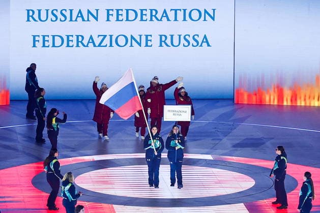 ITALY, VERONA - MARCH 6, 2026: Russia s national team, Nationalteam during the opening ceremony of 2026 Paralympic Winter games, Winterspiele,Spiele, Summer games at the Verona Arena 2026 Paralympic Winter Games: Opening Ceremony  - ZUMAt113 20260306_zaa_t113_460 Copyright: xMikhailxTereshchenkox