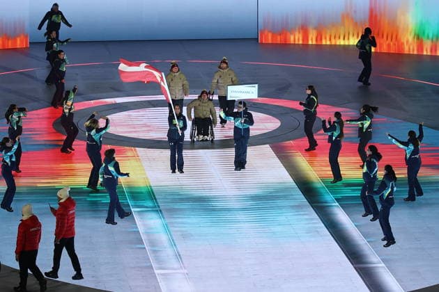 ITALY, VERONA - MARCH 6, 2026: Denmark s national team, Nationalteam during the opening ceremony of 2026 Paralympic Winter games, Winterspiele,Spiele, Summer games at the Verona Arena 2026 Paralympic Winter Games: Opening Ceremony  - ZUMAt113 20260306_zaa_t113_465 Copyright: xMikhailxTereshchenkox