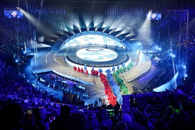 ITALY, VERONA - MARCH 6, 2026: The opening ceremony of 2026 Paralympic Winter games, Winterspiele,Spiele, Summer games at the Verona Arena. Mikhail Tereshchenko TASS  89669198