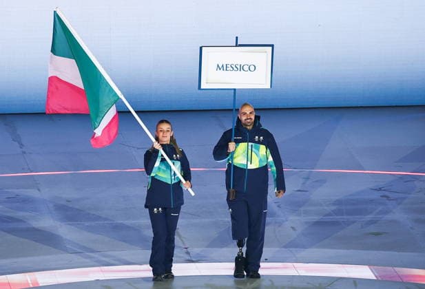 ITALY, VERONA - MARCH 6, 2026: Mexico s national team, Nationalteam during the opening ceremony of 2026 Paralympic Winter games, Winterspiele,Spiele, Summer games at the Verona Arena 2026 Paralympic Winter Games: Opening Ceremony  - ZUMAt113 20260306_zaa_t113_480 Copyright: xMikhailxTereshchenkox