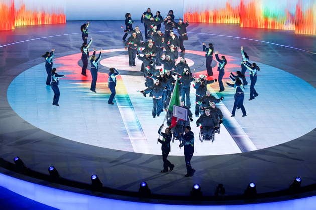 ITALY, VERONA - MARCH 6, 2026: Italy s national team, Nationalteam during the opening ceremony of 2026 Paralympic Winter games, Winterspiele,Spiele, Summer games at the Verona Arena 2026 Paralympic Winter Games: Opening Ceremony  - ZUMAt113 20260306_zaa_t113_489 Copyright: xMikhailxTereshchenkox