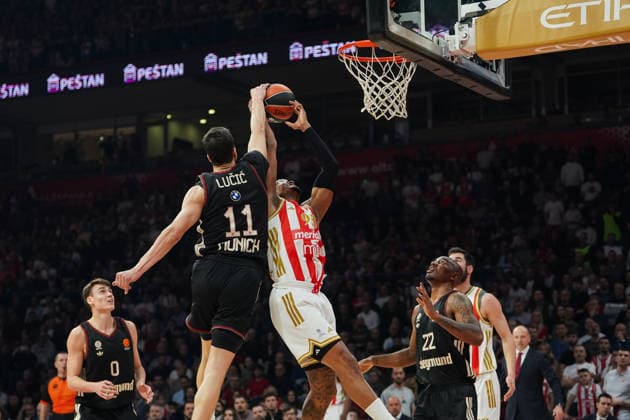 March 6, 2026, Belgrade, Vojvodina province, Serbia: 202636, Belgrade, Serbia - CHIMA MONEKE in action during the Turkish Airlines EuroLeague Regular Season basketball match between Crvena Zvezda Meridianbet and FC Bayern Munich at the Belgrade arena. Basketball 2026: EuroLeague: Crvena Zvezda Meridianbet 80:85 FC Bayern Munich  - ZUMAd223 20260306_zip_d223_007 Copyright: xMarkoxDimicx