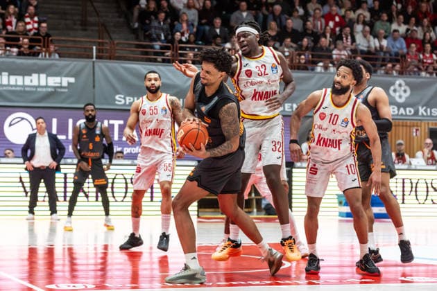 GER, easy-Credit Basketball-Bundesliga, Fitness First Würzburg Baskets - Niners Chemnitz. 06.03.2026, tectake ARENA Würzburg, Würzburg, GER, easy-Credit Basketball-Bundesliga, Fitness First Würzburg Baskets - Niners Chemnitz. Roman Bedime (Niners Chemnitz, 35) Foto Alexander Trienitz Würzburg tectake ARENA Würzburg Bayern Deutschland