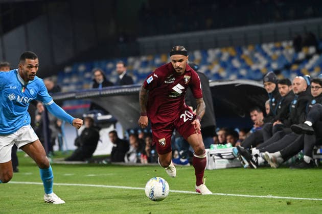 March 6, 2026, Napoli, Campania, ITALIA: Valentino Lazaro of Torino FC During the 2025 26 Italian Serie A football match between SSC Napoli and FC Torino on March 6, 2026, at the Diego Armando Maradona Stadium in Naples...Pictured: Napoli ITALIA - ZUMAs236 20260306_aap_s236_050 Copyright: xFabioxSassox