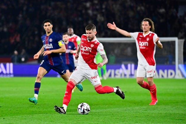 FOOTBALL : PSG vs Monaco - Ligue 1 - 06 03 2026 Caio Henrique Oliveira Silva of Monaco during the Ligue 1 match between Paris Saint Germain and AS Monaco at Parc des Princes on March 06, 2026 in Paris, France. ( Photo by Federico Pestellini PsnewZ ) - ParisFrance  Copyright: xFedericoxPestelinix