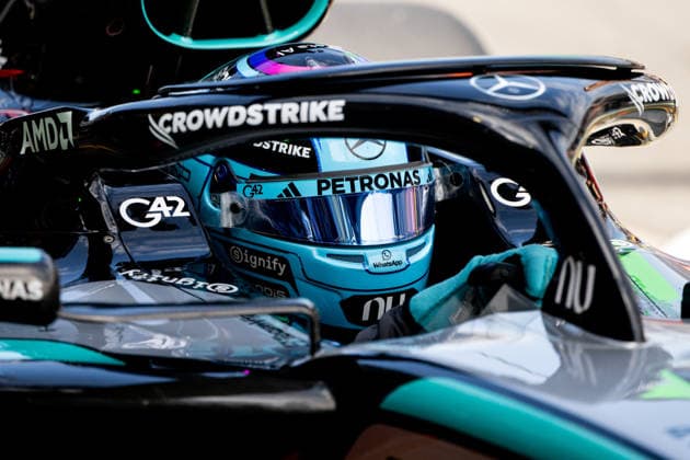 George Russell (Mercedes-AMG Petronas F1 Team, Großbritannien, 63) im Cockpit, AUS, Formel 1 Weltmeisterschaft, Australian Grand Prix, Albert Park Circuit, Melbourne, Qualifying Day, Saison 2026, 06.03.2026 AUS, Formel 1 Weltmeisterschaft, Australian Grand Prix, Albert Park Circuit, Melbourne, Qualifying Day, Saison 2026, 06.03.2026 Melbourne Copyright: xEibner-Pressefoto Memmlerx EP_MMR